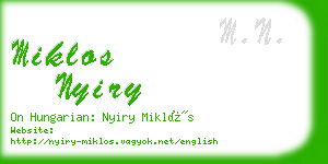 miklos nyiry business card
